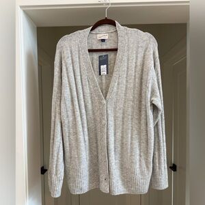 Universal Thread V-Neck Knit Ribbed Cardigan
Sweater - Size S - Heather Gray